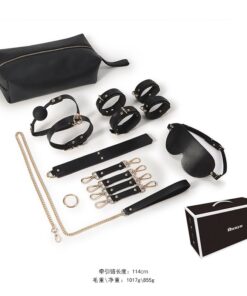 Leather Double Button SM Bondage Suit