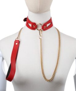 Red Collar With Drag Chain