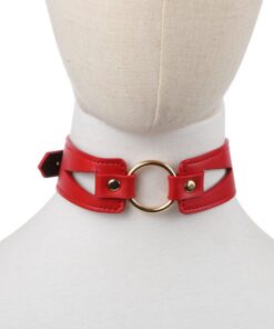Red Collar With Drag Chain